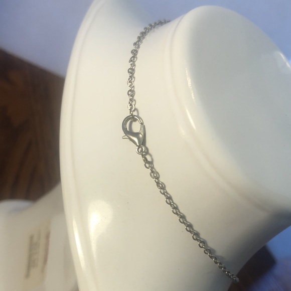 Pink natural healing stone silver chain necklace - Picture 4 of 5